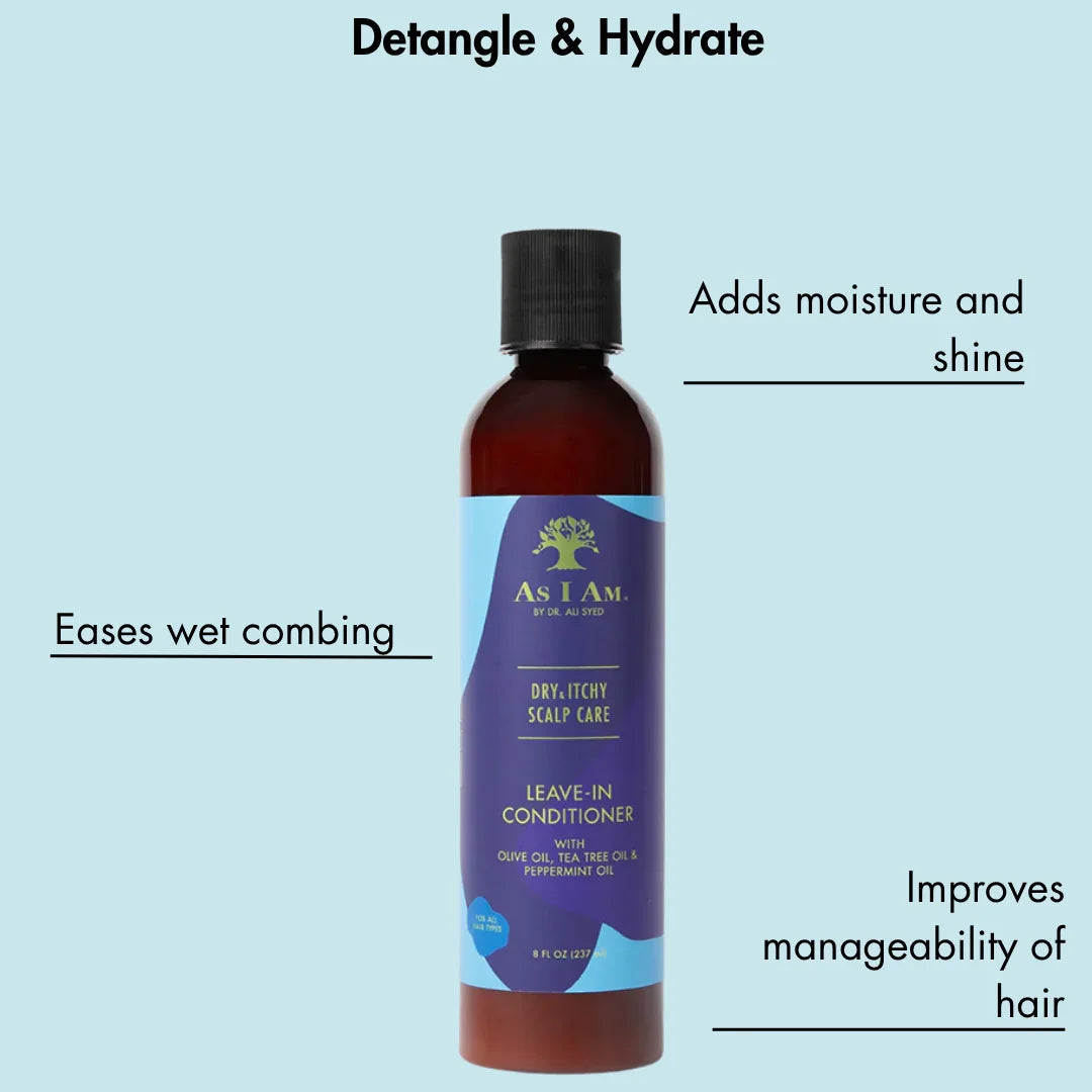 As I Am Dry & Itchy Scalp Care Olive & Tea Tree Oil Leave-In Conditioner