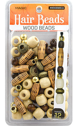 Wooden Hair Beads