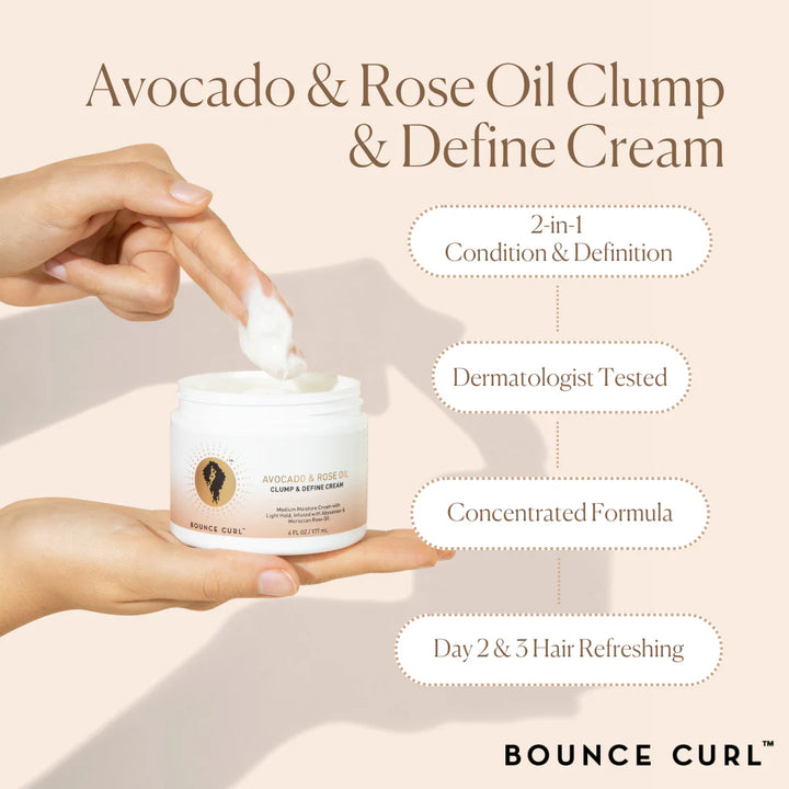 Bounce Curl Avocado & Rose Oil Clump & Define Cream