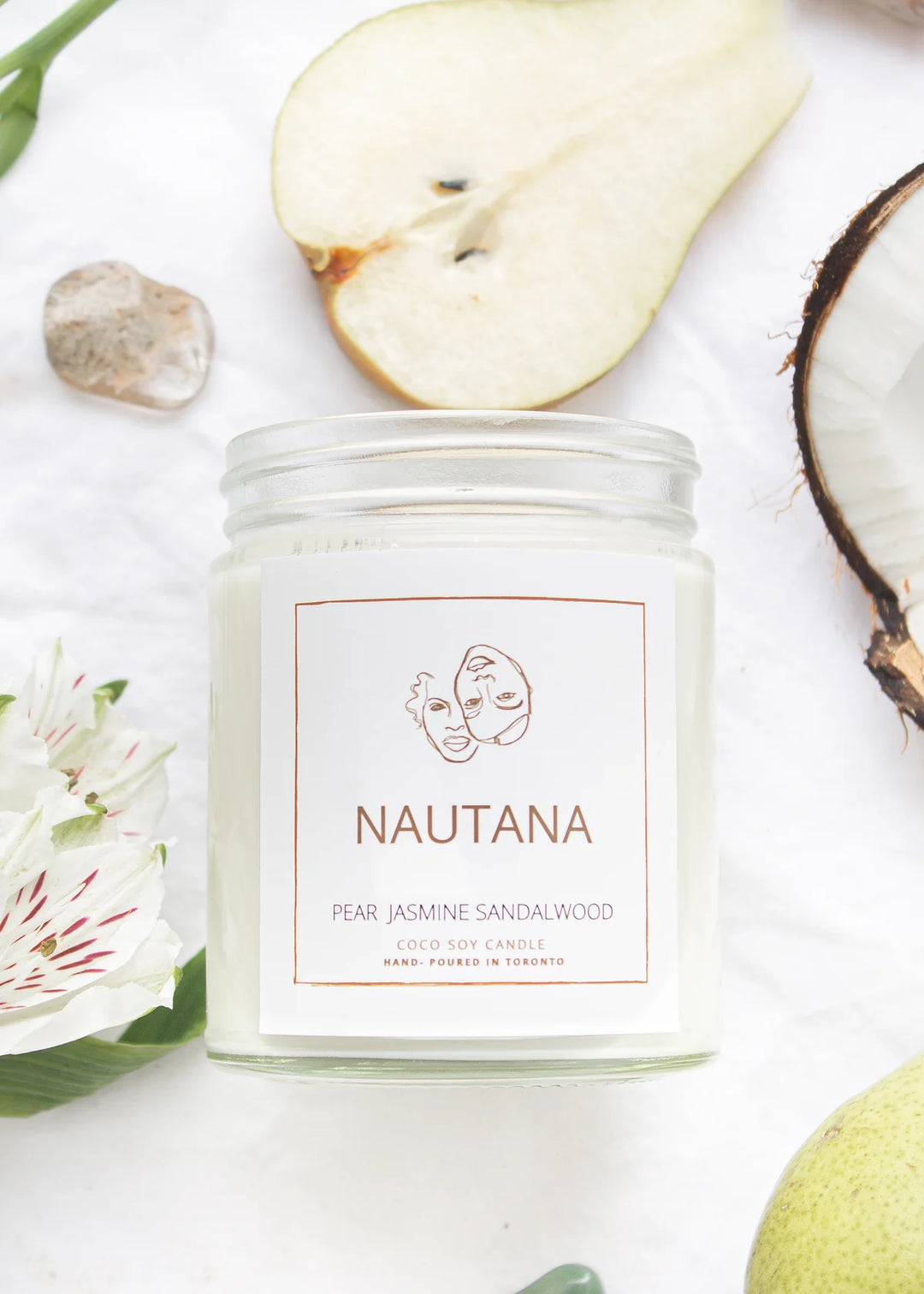 Nautana Sustenance Pear Jasmine & Sandlewood Coco Soy Candle