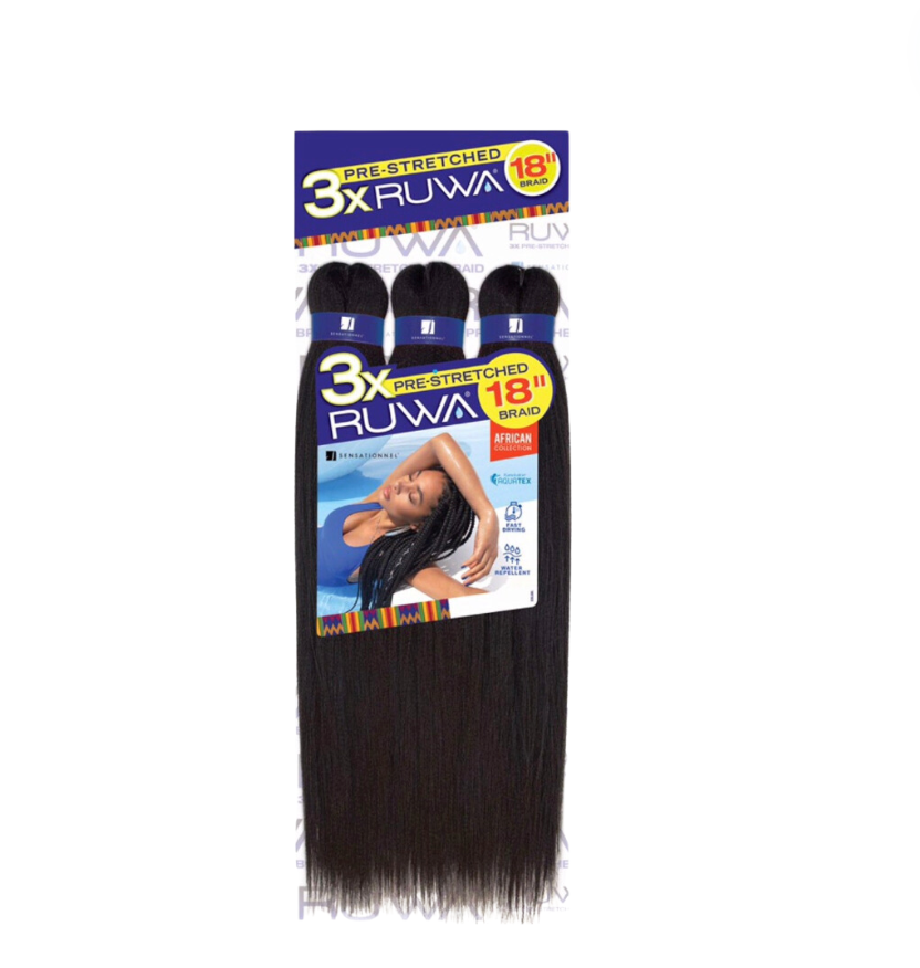 Ruwa 3x Pre-Stretched Braid Hair (18'')