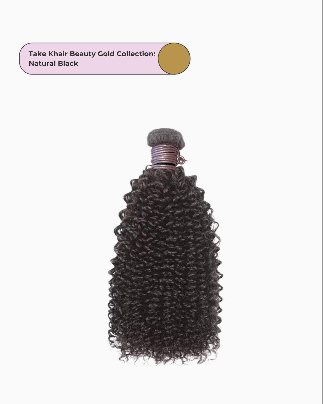 Take Khair Beauty Gold Collection 100% Human Hair Bundle - Kinky Curly