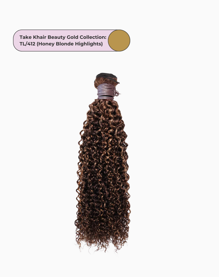 Take Khair Beauty Gold Collection 100% Human Hair Bundle - Kinky Curly