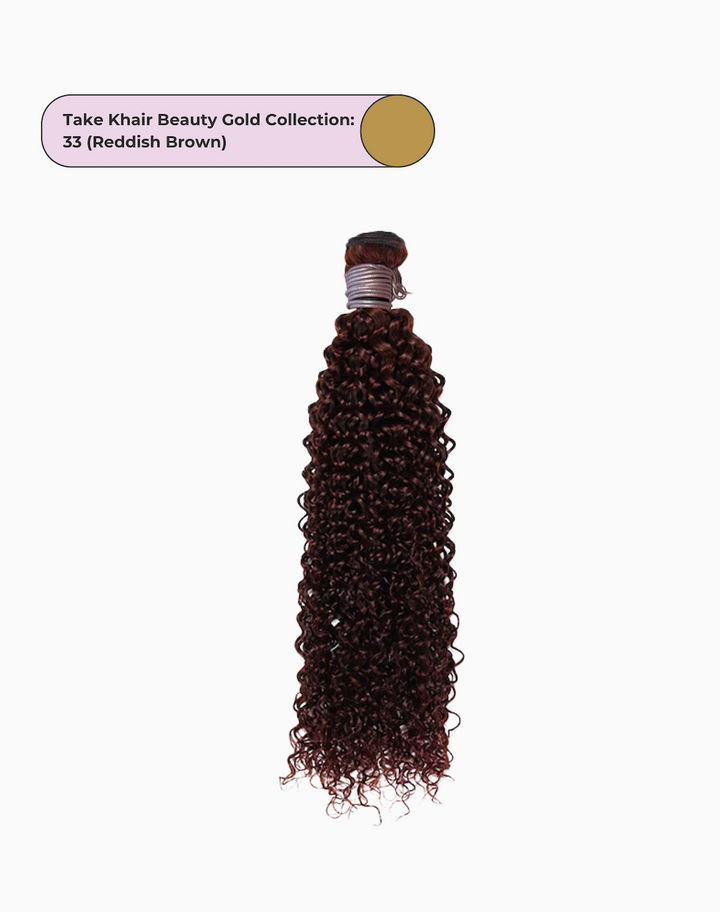 Take Khair Beauty Gold Collection 100% Human Hair Bundle - Kinky Curly