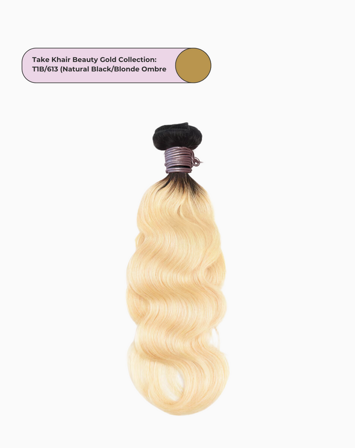 Take Khair Beauty Gold Collection 100% Human Hair Bundle - Body Wave