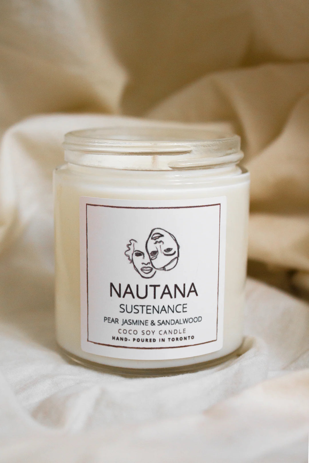 Nautana Sustenance Pear Jasmine & Sandlewood Coco Soy Candle